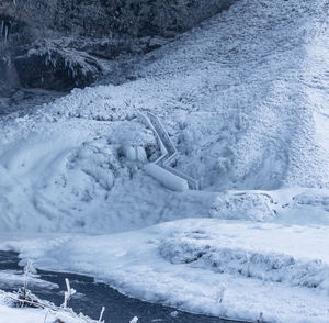 Frozen waterfall