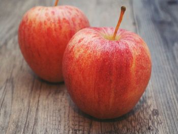 Close-up of apple on table