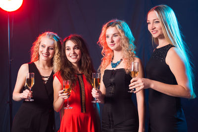 Portrait of friends enjoying at party