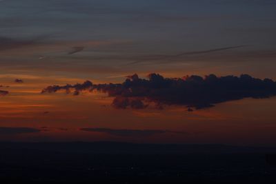 Scenic view of cloudy sky during sunset