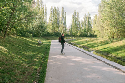 People walking on road