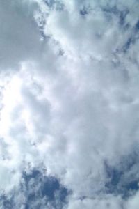 Low angle view of cloudy sky