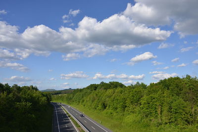 Panoramic view of road against sky
