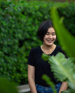 Portrait of a smiling young woman