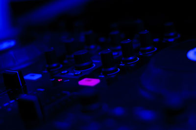 Closeup photo of dj mixer