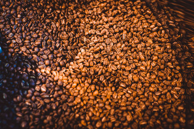 Full frame shot of roasted coffee beans