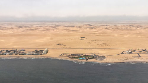 Aerial view of skeleton coast