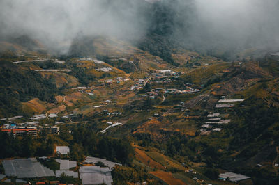 High angle view of townscape