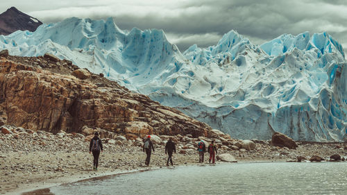 Panoramic view of snow covered mountain