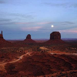 Scenic view of desert landscape