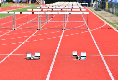 Close-up of sports track