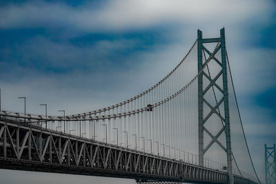 Low angle view of bridge against sky