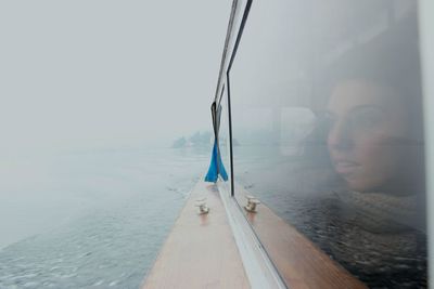 Woman in yacht