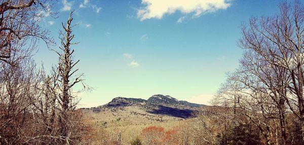 Scenic view of landscape against cloudy sky