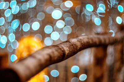 Defocused image of illuminated lights