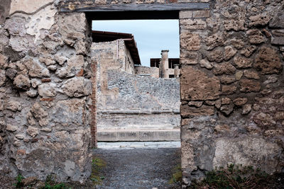 Stone wall of old building