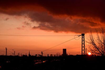 Autumn sunset in berlin lichtenberg