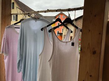 Clothes drying on clothesline