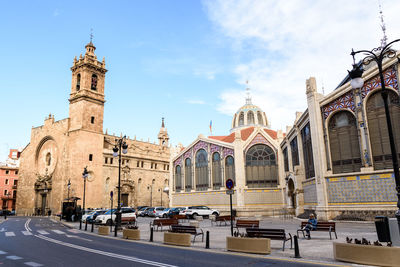 View of buildings against sky in city