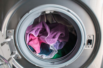 Close-up of washing machine