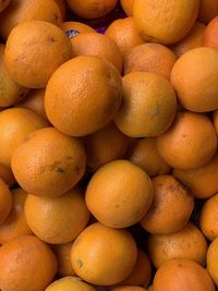 Full frame shot of oranges in market