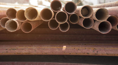 Close-up of stack of wood