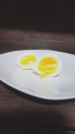 Close-up of food in plate on table