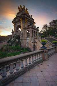 View of historical building against sky during sunset