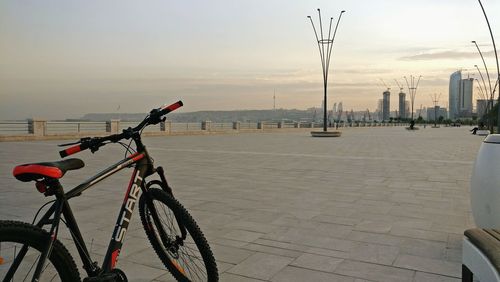 Bicycle parked in city