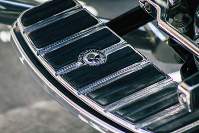 High angle view of vintage car on table