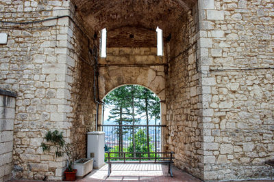 Entrance of historic building