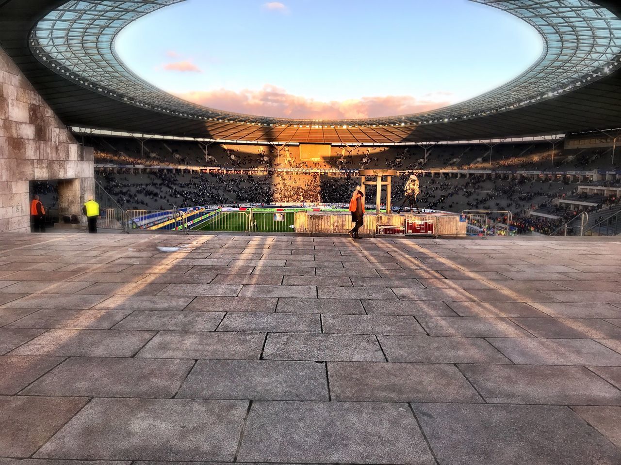 architecture, day, built structure, sky, outdoors, stadium, no people