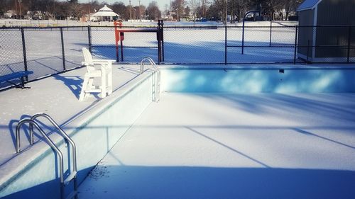 Swimming pool in winter