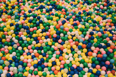 Full frame shot of multi colored balls