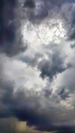 Low angle view of clouds in sky