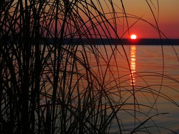 Sunset over lake