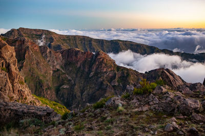 Scenic view of mountain against sky