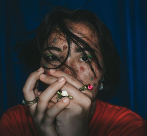 Close-up portrait of young woman