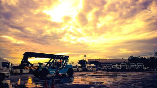 Scenic view of dramatic sky during sunset
