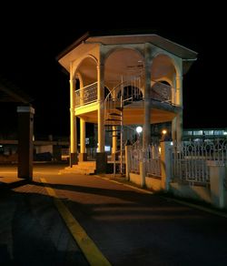 View of illuminated building at night