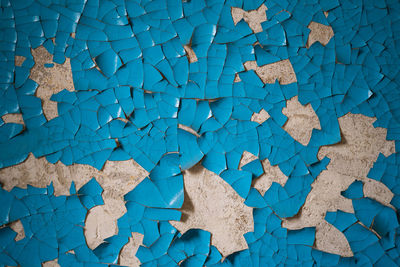 Closeup texture cracked wall paint