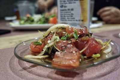 Close-up of served food