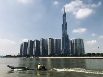 Scenic view of modern buildings against sky