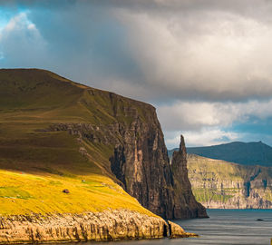 Scenic view of land against sky