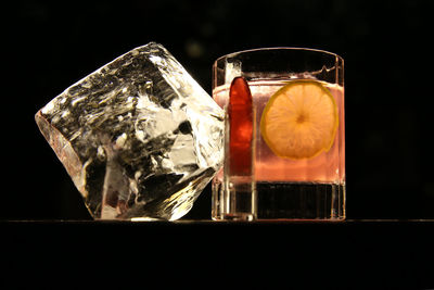 Close-up of ice cream in glass