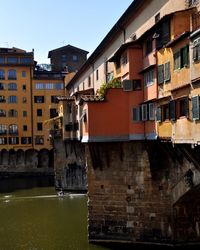 View of canal in city