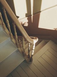 High angle view of tiled floor
