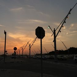 Road against sky during sunset