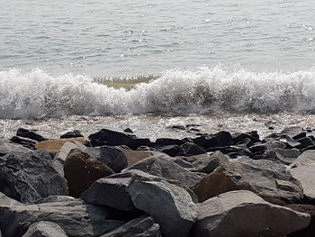 Scenic view of sea waves