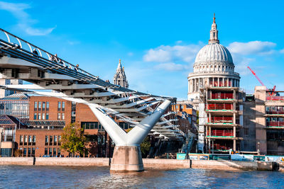 Millennium bridge and st. paul's cathedral in london